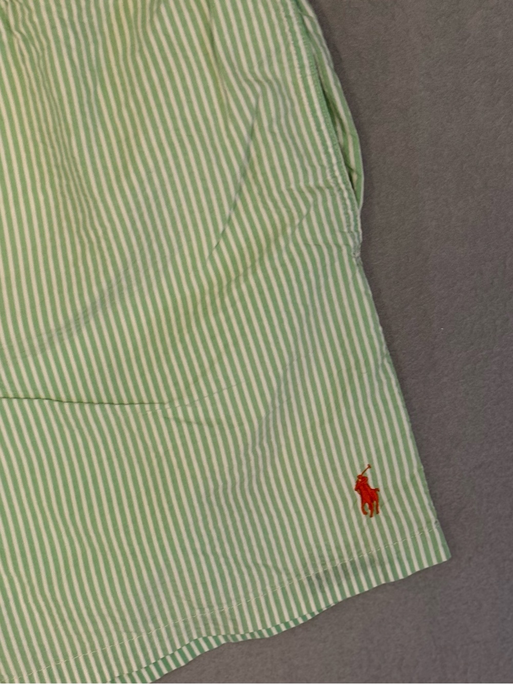 Polo Ralph Lauren Men's Traveler Seersucker Swim Trunks Green Med Old Money Prep - Picture 3 of 12